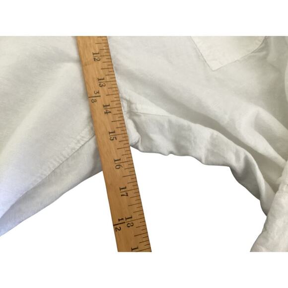 Zara women’s linen blend cargo trousers white beachy pants sz XS - Picture 7 of 7